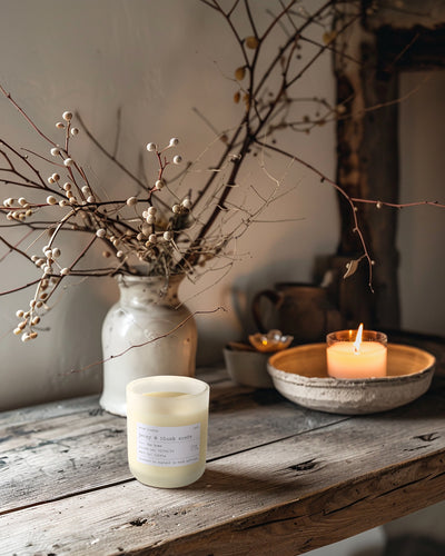 Embrace Cosy Elegance with Our Peony & Blush Suede Candle