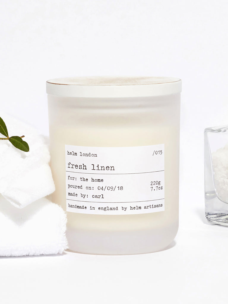 Fresh Linen Luxury Candle - Helm London